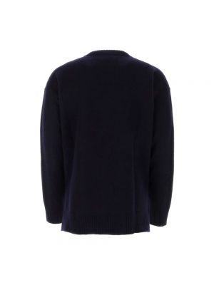 Sweter oversize Jil Sander niebieski