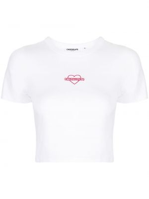 T-shirt con stampa Chocoolate bianco