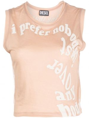 Ärmelloser top mit print Diesel pink