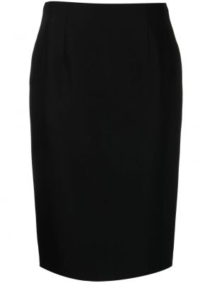 Vlněné midi sukně Versace černé