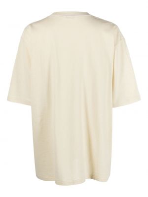 T-shirt aus baumwoll mit rundem ausschnitt Auralee weiß