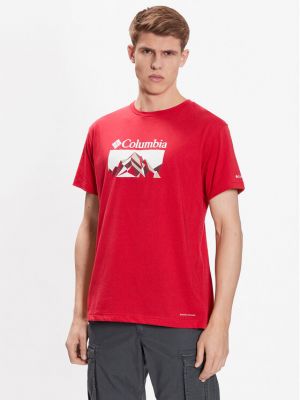 T-shirt Columbia rosso