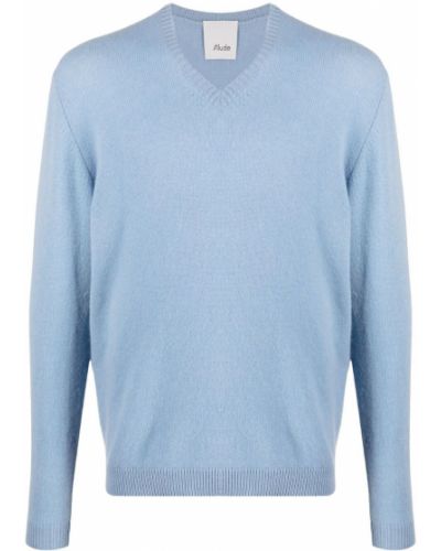 Jersey de punto con escote v de tela jersey Allude azul