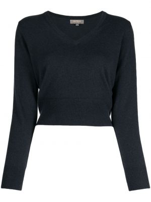 Trøje kort sweater N.peal blå