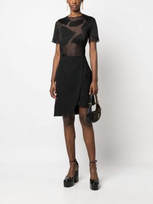 Asymetrické mini sukně Moschino černé