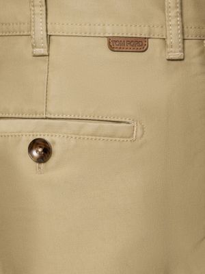Pantalones chinos de algodón Tom Ford beige