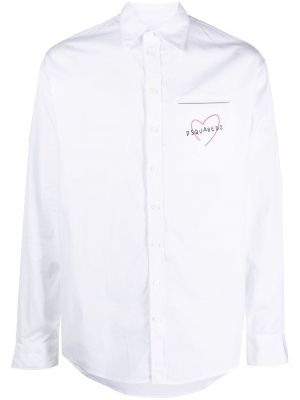 Košeľa s potlačou Dsquared2 biela