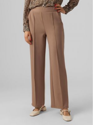 Pantalon large Vero Moda marron