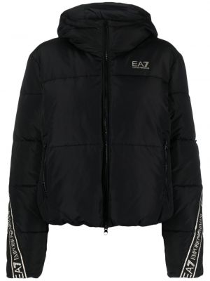 Pernata jakna s kapuljačom Ea7 Emporio Armani crna