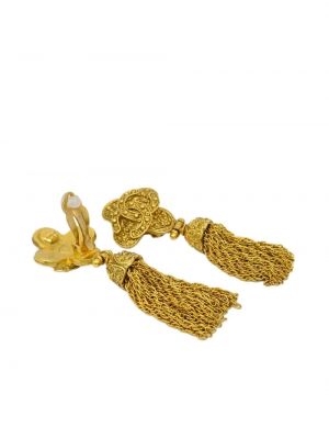 Boucles d'oreilles à franges à boucle Chanel Pre-owned doré