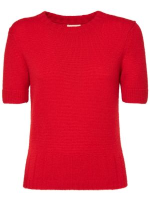 Džemper od kašmira Khaite crvena