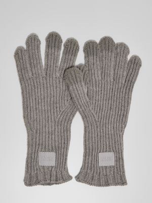 Pletené pletené rukavice Urban Classics Accessoires šedé