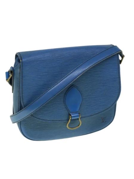 Leder schultertasche Louis Vuitton Vintage blau