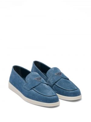 Seemisnahksed loafer-kingad Prada sinine