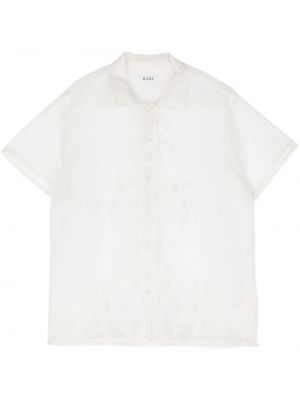 Прозрачна риза бродирана Bode бяло