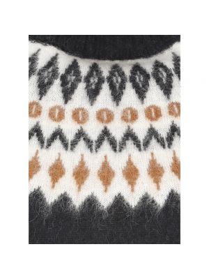Jersey cuello alto de lana de alpaca de tela jersey Kangra negro