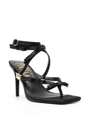 Sandales avec noeuds Versace Jeans Couture noir