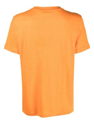Oranžové lněné tričko Rodebjer