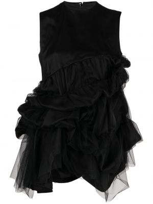 Tylové mini šaty Noir Kei Ninomiya čierna