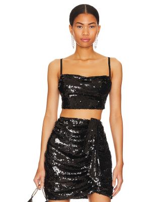 Top con paillettes Ow Collection nero