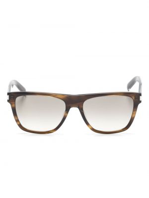 Slnečné okuliare s potlačou Saint Laurent Eyewear hnedá
