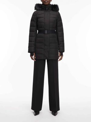Abrigo slim fit de neopreno Calvin Klein negro