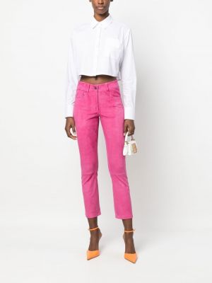 Slim fit kalhoty Arma růžové