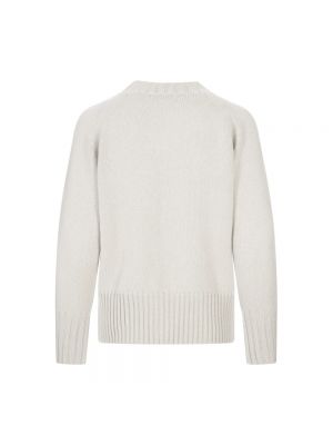 Sweter z kaszmiru z okrągłym dekoltem Fedeli biały