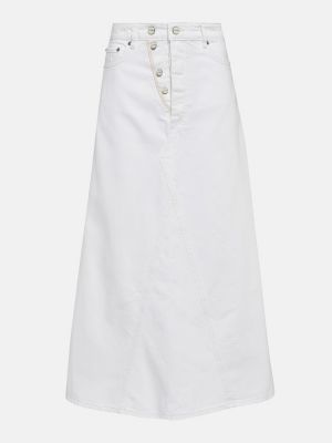 Džínová sukně Ganni bílé