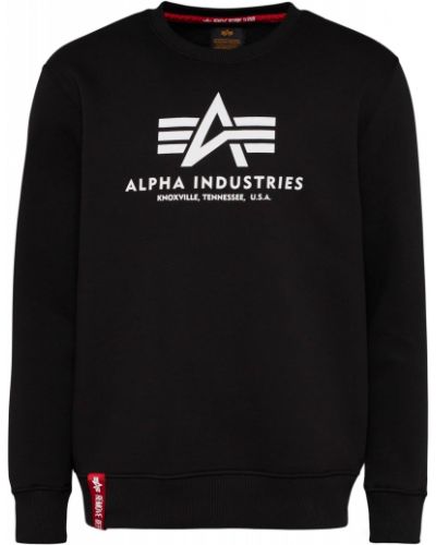 Priliehavá mikina Alpha Industries čierna