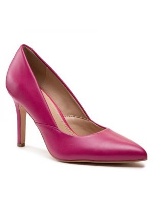 Pantofi cu toc din piele cu toc Sergio Bardi roz
