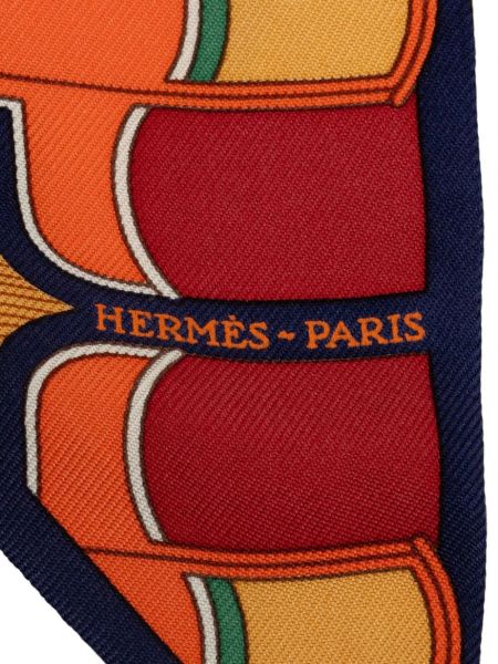 Hedvábný šál s abstraktním vzorem Hermès Pre-owned