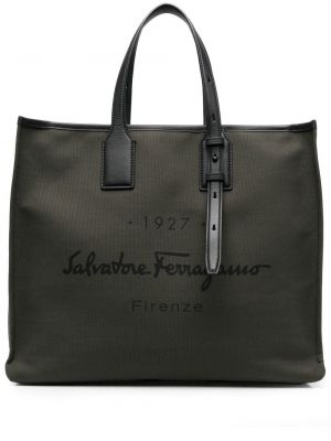 Trykt shoppingbag Salvatore Ferragamo grønn