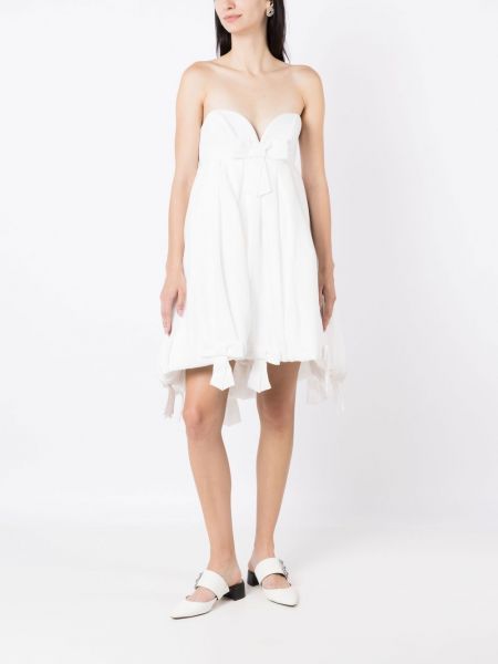 Koktejlové šaty s mašlí Adriana Degreas bílé
