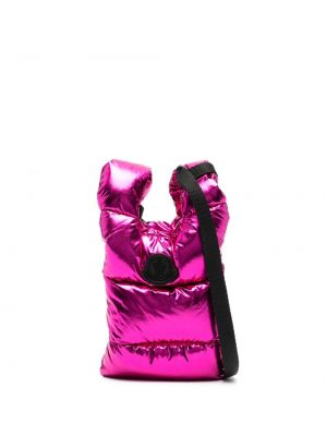 Ватирани шопинг чанта Moncler розово