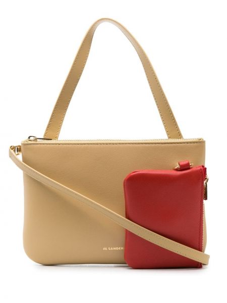 Kožená crossbody kabelka Jil Sander