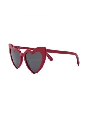 Lunettes de soleil de motif coeur Saint Laurent Eyewear rouge