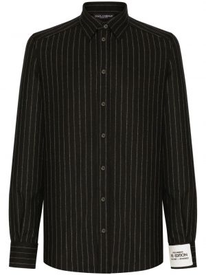 Vlnená košeľa Dolce & Gabbana čierna