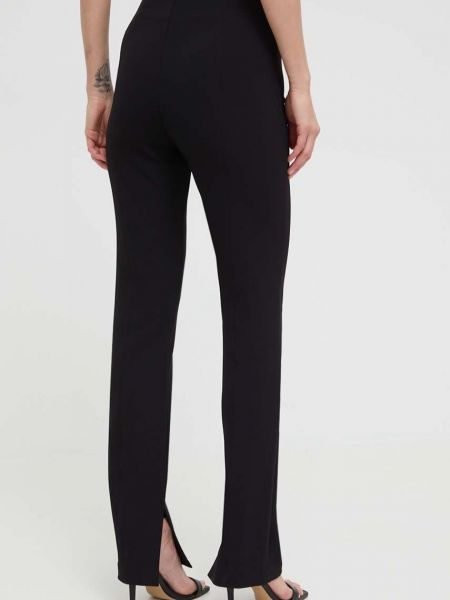 Jednobarevné kalhoty s vysokým pasem Marciano Guess černé