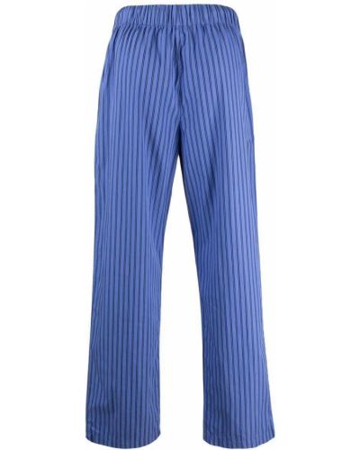 Pantalon à rayures Tekla bleu
