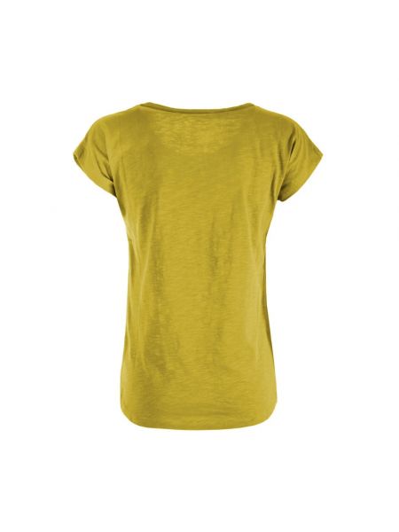 Koszulka bawełniana z nadrukiem Yes Zee żółta