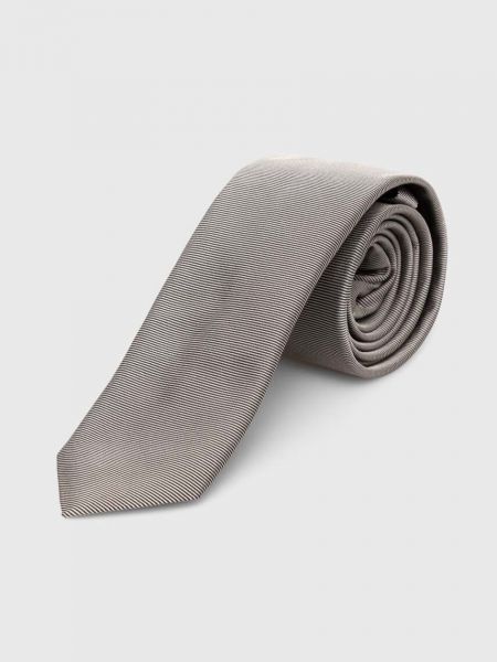 Серый шелковый галстук Hugo