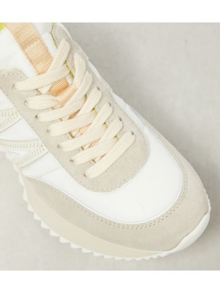 Sneakers σουέντ Moncler λευκό