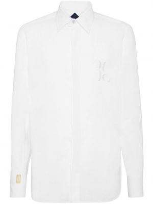 Lniana haftowana koszula Billionaire biała