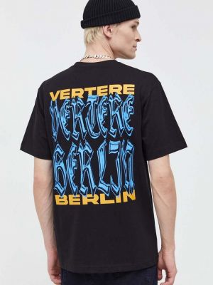 Bavlněné tričko s potiskem Vertere Berlin černé