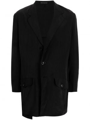 Svilen blazer Yohji Yamamoto črna
