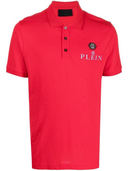 Поло тениска Philipp Plein червено