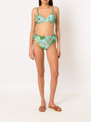 Bikini à imprimé à imprimé tropical Lygia & Nanny vert