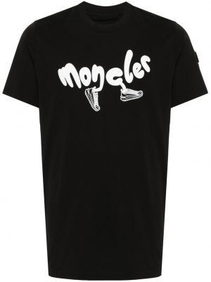 Памучна тениска с принт Moncler