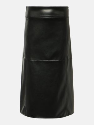 Kožená sukně z imitace kůže 's Max Mara černé